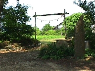 24. Torii, setting secular rice fields apart from the sacred Rokusho Jinja shrine complex.